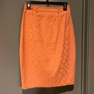 Anthropologie The Addison Story Peach Pencil Skirt Size 2